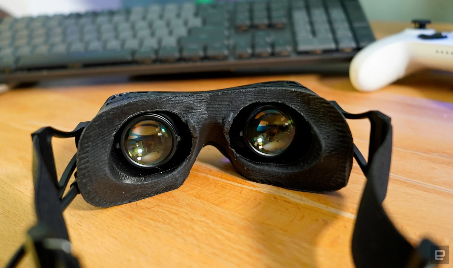 Bigscreen Beyond VR headset lenses through the face cushion