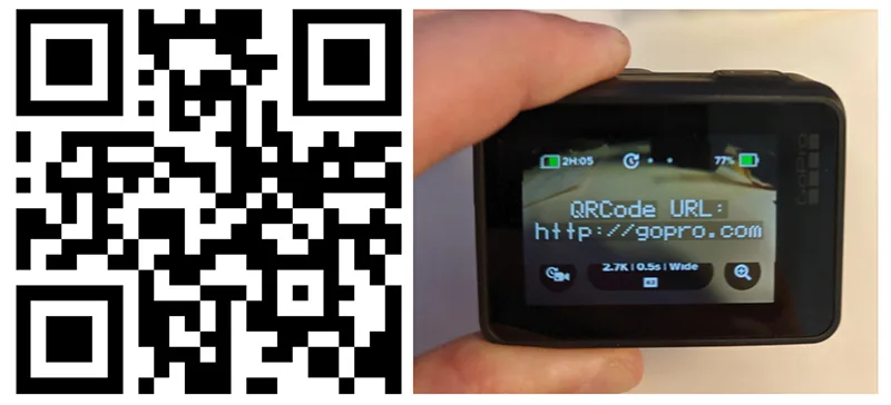 GoPro QR code-enabled features