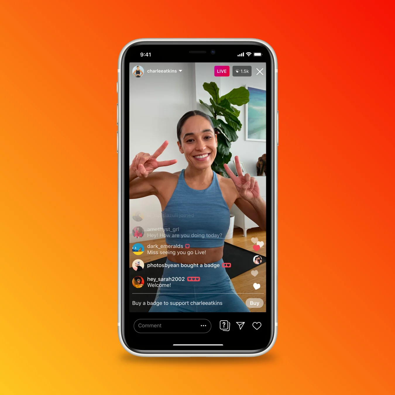 Instagram influencers will be able to sell badges in live streams.
