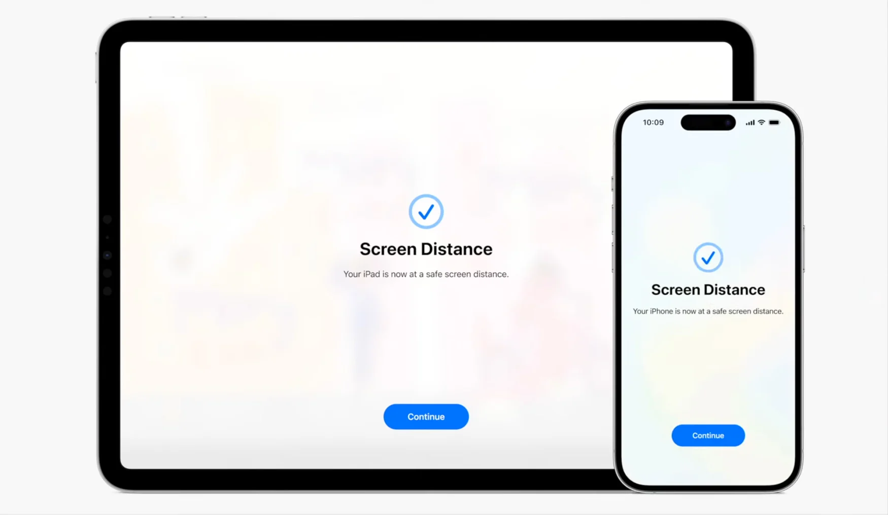 Pengaturan jarak layar Apple akan memberi tahu pengguna jika mereka cukup jauh dari layar untuk mengurangi kemungkinan kerusakan penglihatan. 