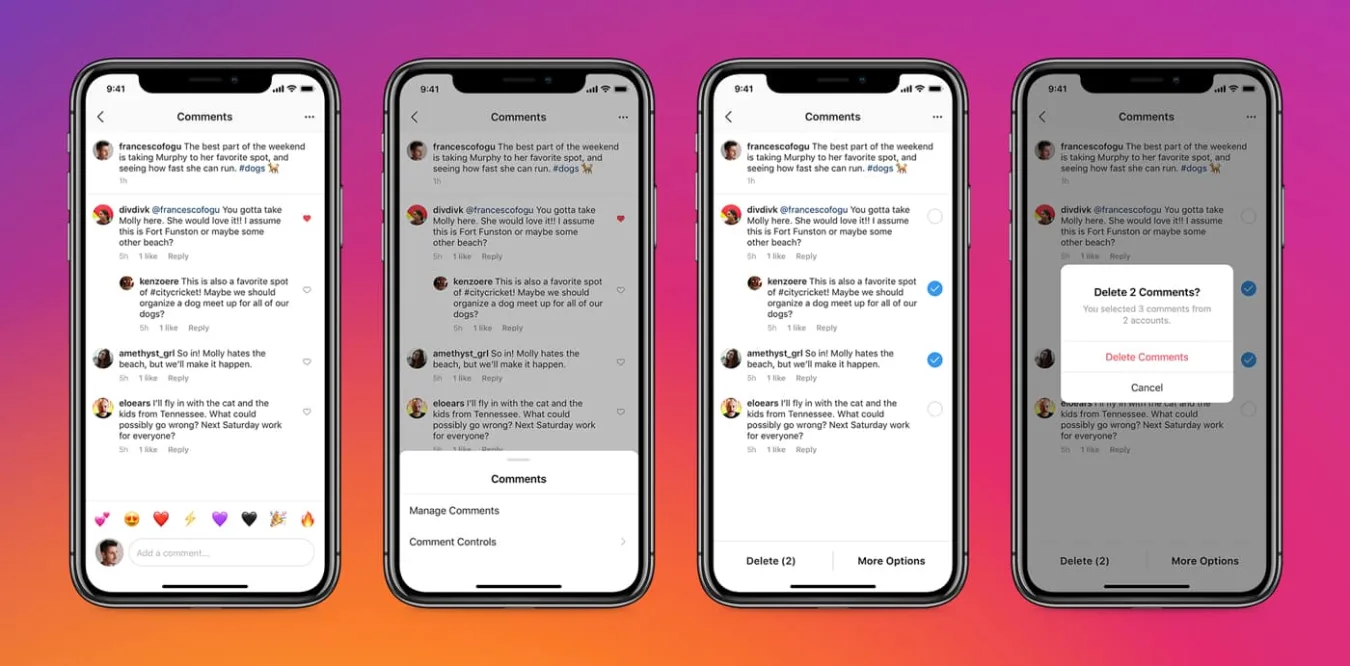 Instagram now allows users to remove up to 25 comments at once.