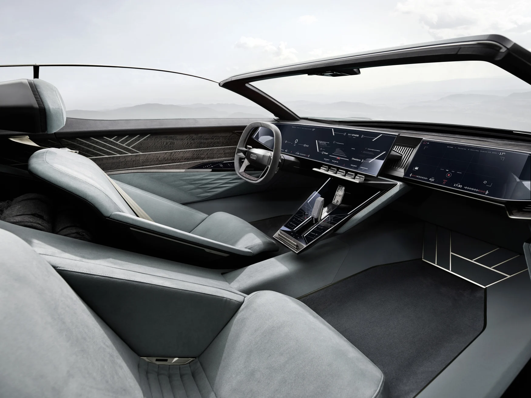 Audi's Skysphere concept EV roadster can transform into a grand tourer