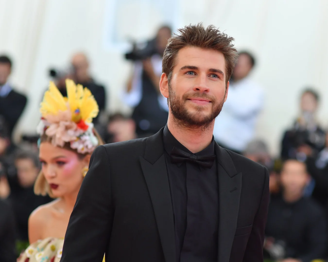 Liam Hemsworth arrives for the 2019 Met Gala at the Metropolitan Museum of Art on May 6, 2019 in New York.  - The Gala raises funds for the Costume Institute of the Metropolitan Museum of Arts.  The theme of the 2019 Gala is Camp: Notes on Fashion