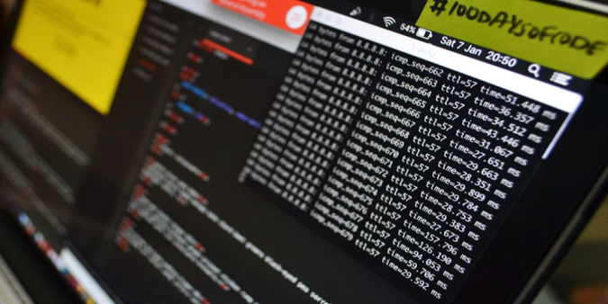 Stock close-up image of code on a screen.