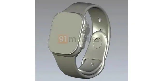 Rendered image of the Apple Watch Pro