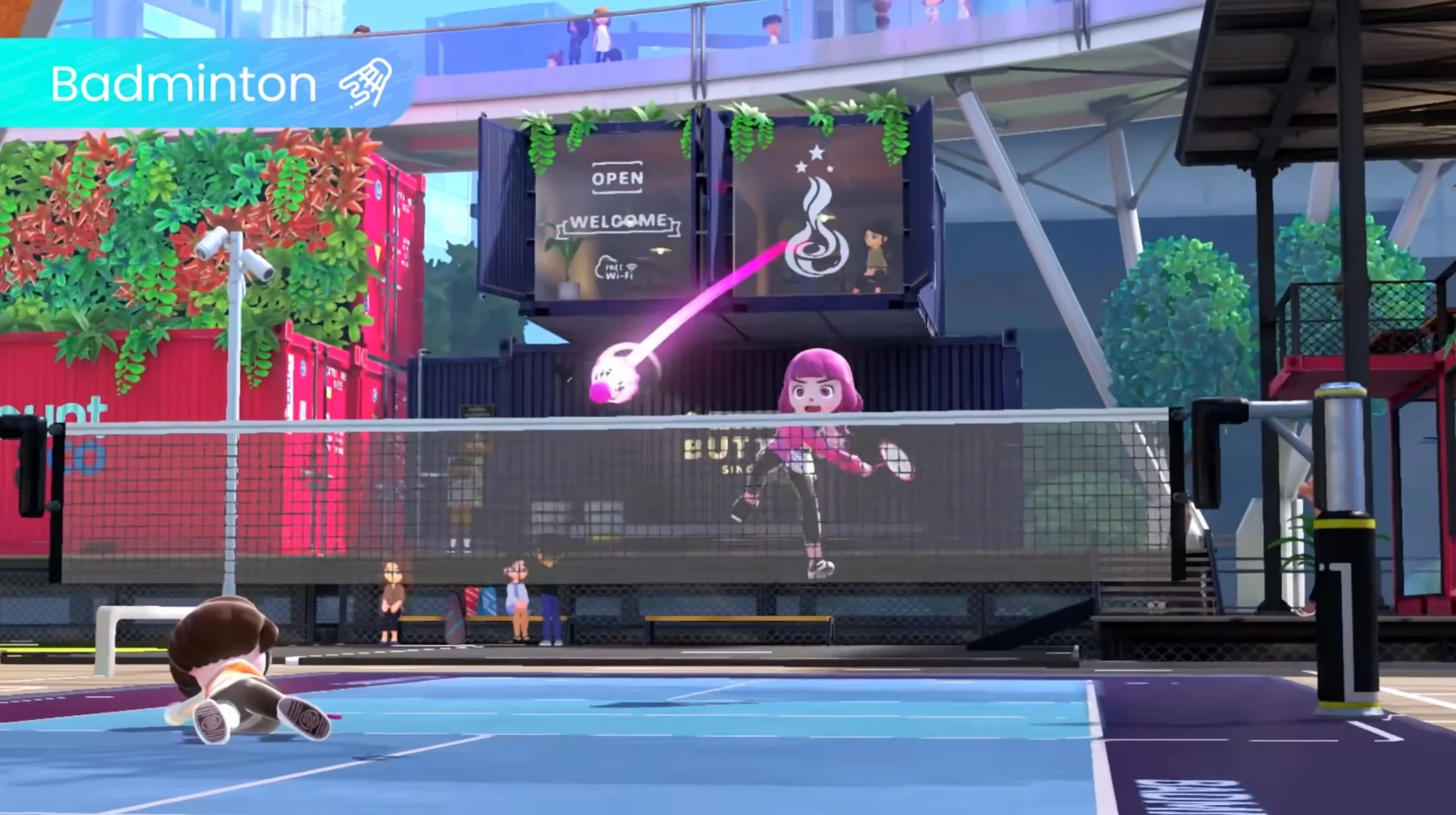 Badminton in Nintendo Switch Sports is fast and frenetic. 