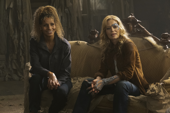 Pictured: Michelle Hurd as Raffi and Jeri Ryan as Seven of the Paramount+ original series STAR TREK: PICARD. Photo Cr: Trae Patton/Paramount+ Â©2022 ViacomCBS. All Rights Reserved.