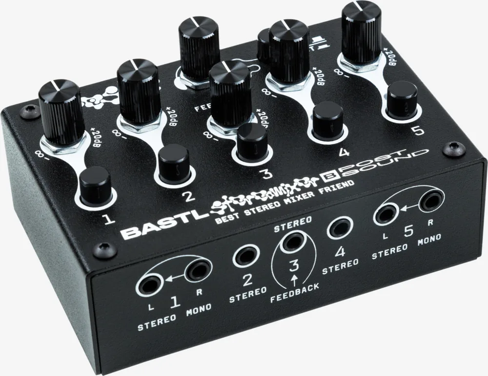 Bastl Devices teases mini stereo mixer with distinctive saturation controls
