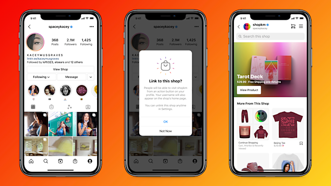 Instagram creator shops