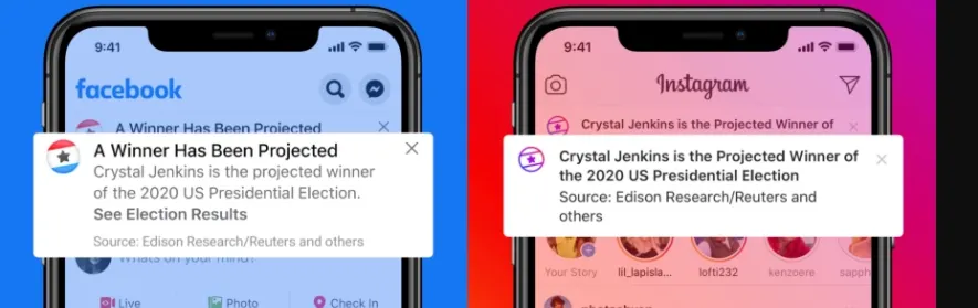 Facebook has prepared a label for users' news feeds should one of the candidates dispute the result of the election.