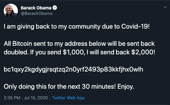Obama twitter hack