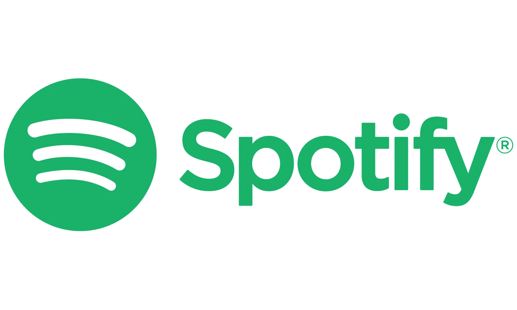 Green Spotify logo on a white background