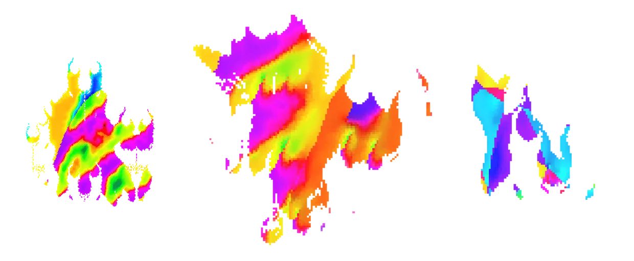 A pixel art depiction of flames