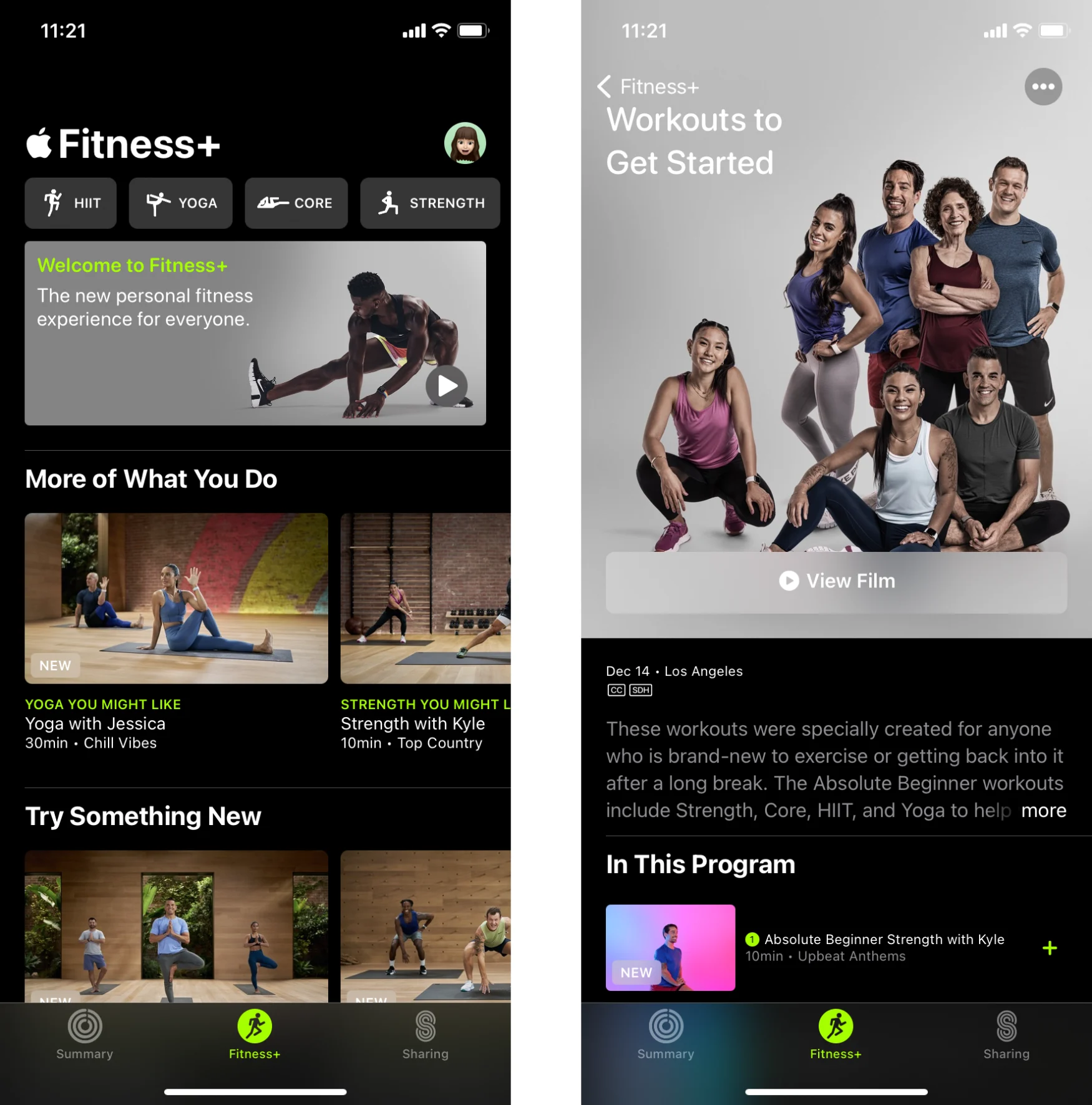 Apple Fitness Plus screenshots