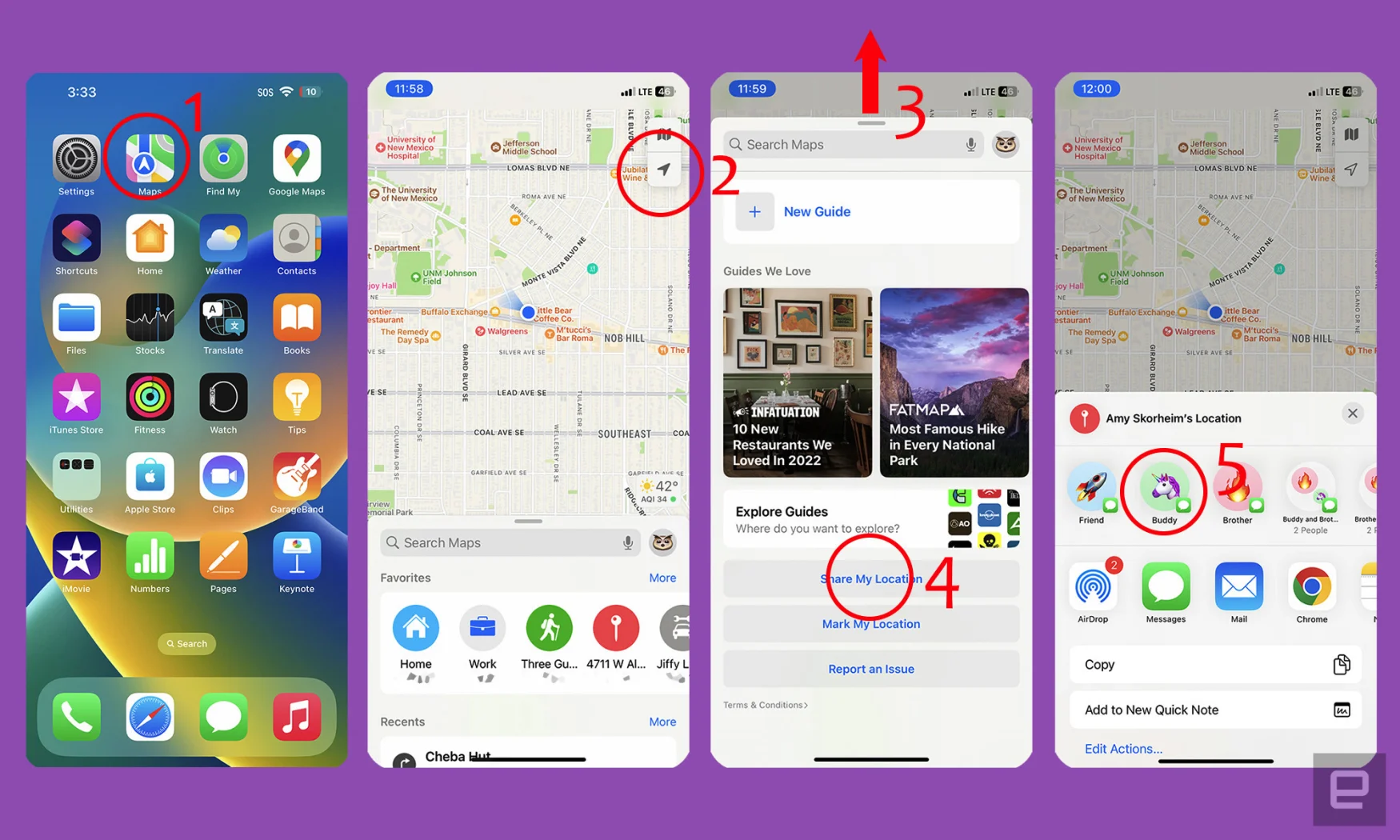 Cómo compartir tu ubicación usando un iPhone