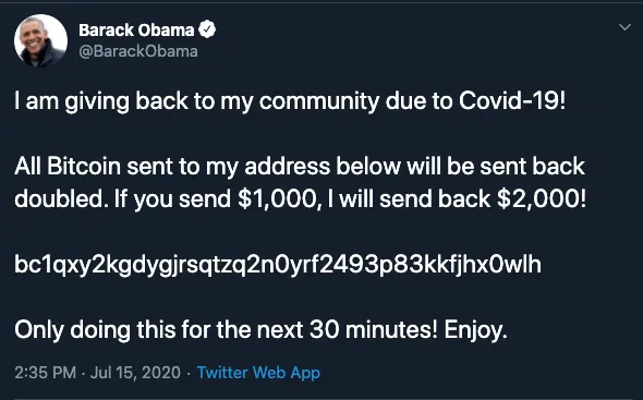 Obama twitter hack