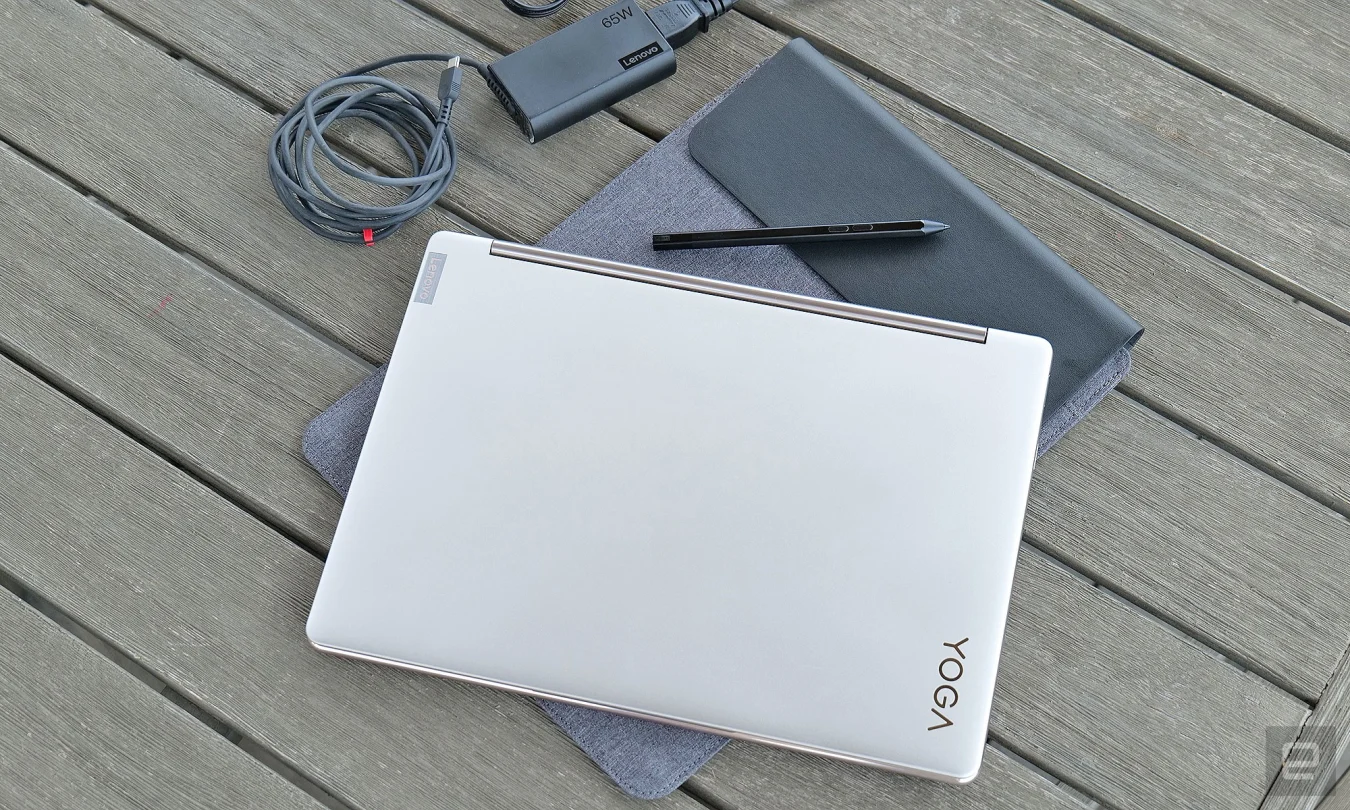 The Yoga 9i supports charging via USB-C, which makes it easy to switch to a third-party power adapter in a pinch. 