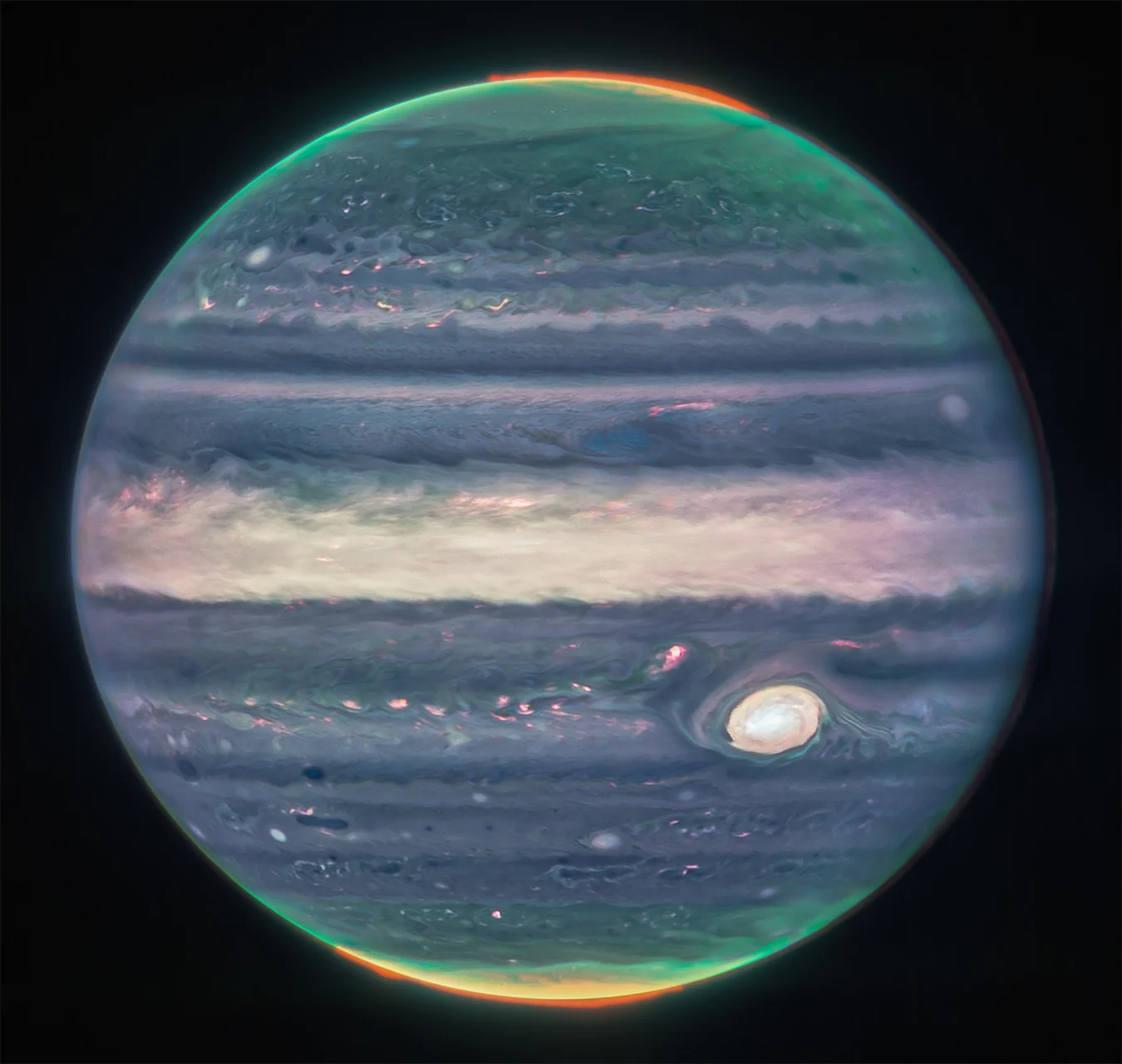 Auroras of Jupiter taken by the James Webb Space Telescope