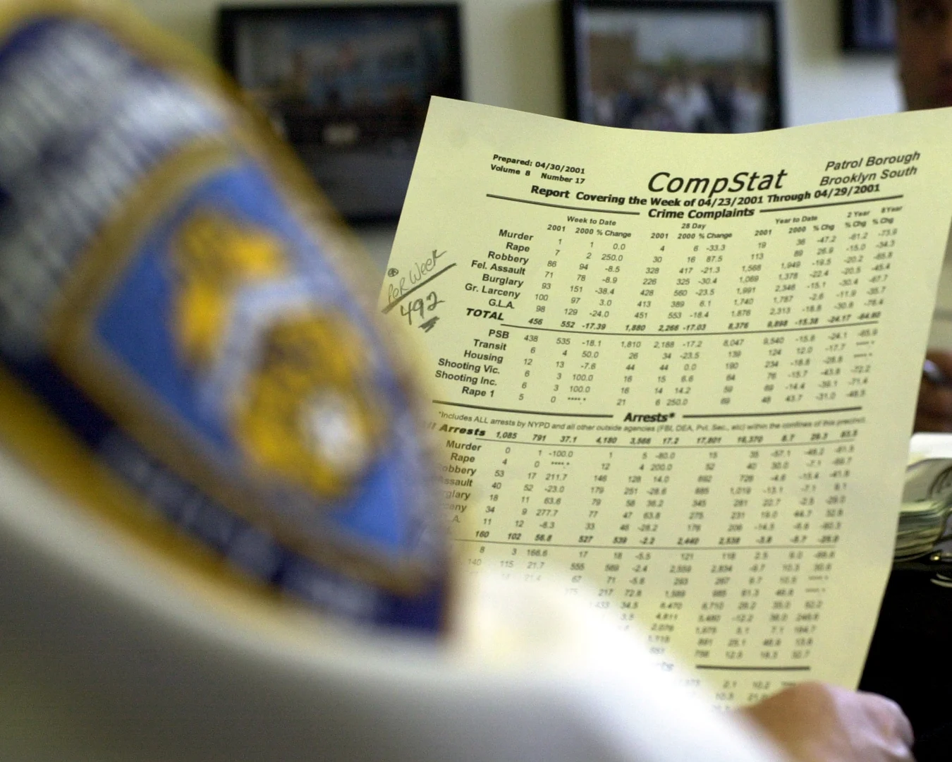 UNITED STATES - MAY 02: Assistant Chief Joseph Fox heads Brooklyn South Police and has reported marked drops in crime statistics and holds Compstat results for Brooklyn South. (Photo by Todd Maisel/NY Daily News Archive via Getty Images)