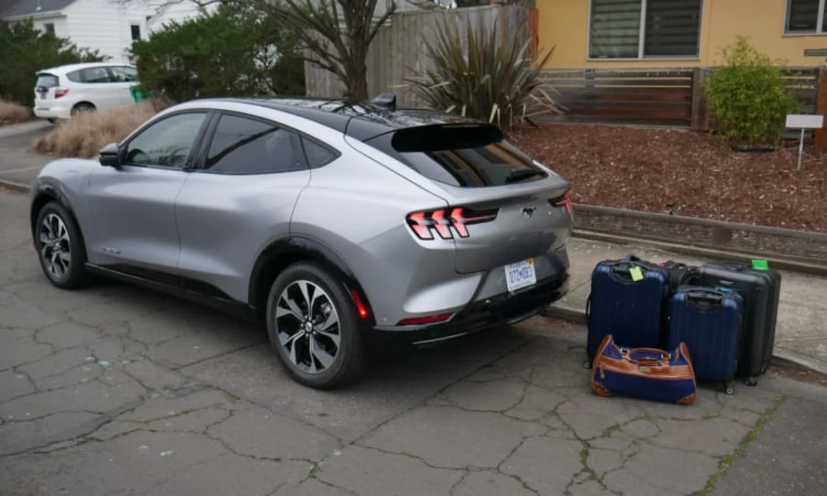 Ford Mustang Mach-E Luggage Test | How much cargo space? - Autoblog