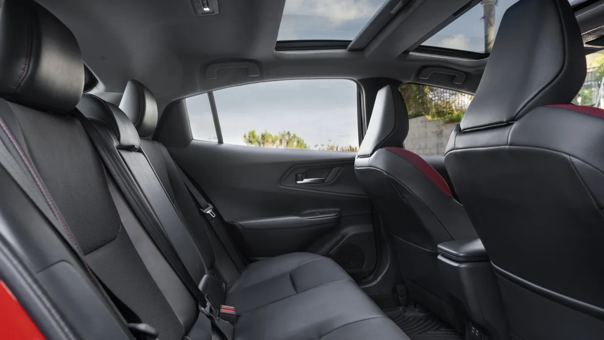 2023 Toyota Prius Prime back seat with roof