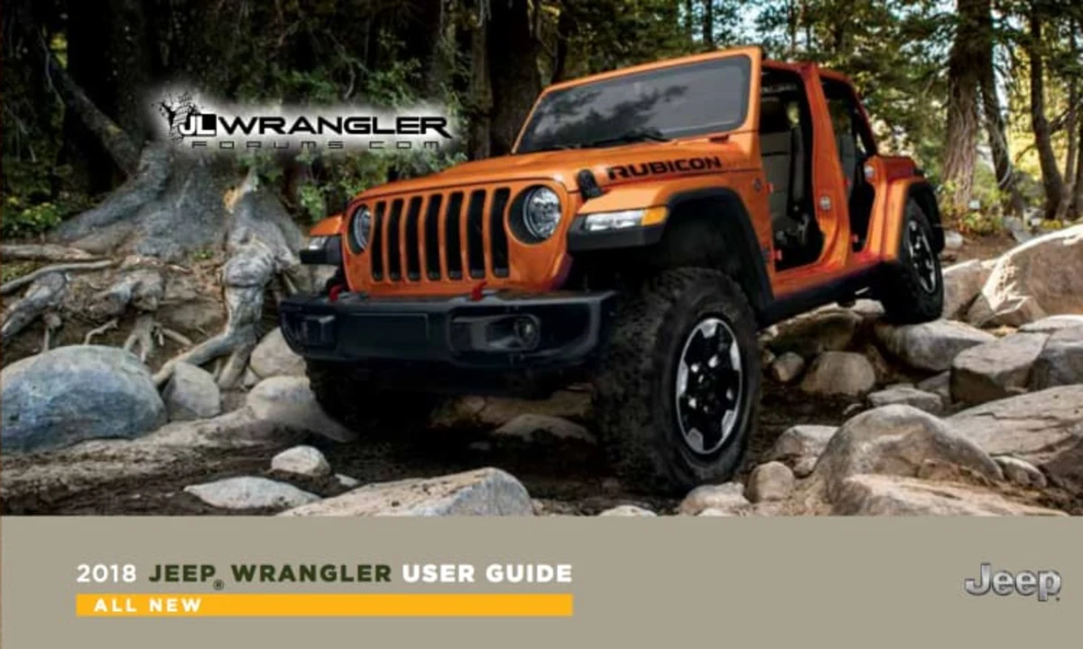 2018 Jeep Wrangler owner's manuals leaked, and they tell us much — but not  all - Autoblog