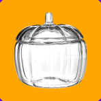 Get this glass pumpkin candy jar by an Ina Garten-fave brand while it's on sale