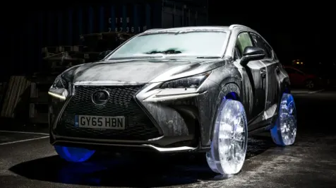 <h6><u>Lexus NX rolls on wheels made of ice</u></h6>
