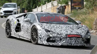Lamborghini supercar prototype shows angry face in spy photos