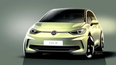 <h6><u>2023 Volkswagen ID.3, preview sketches</u></h6>