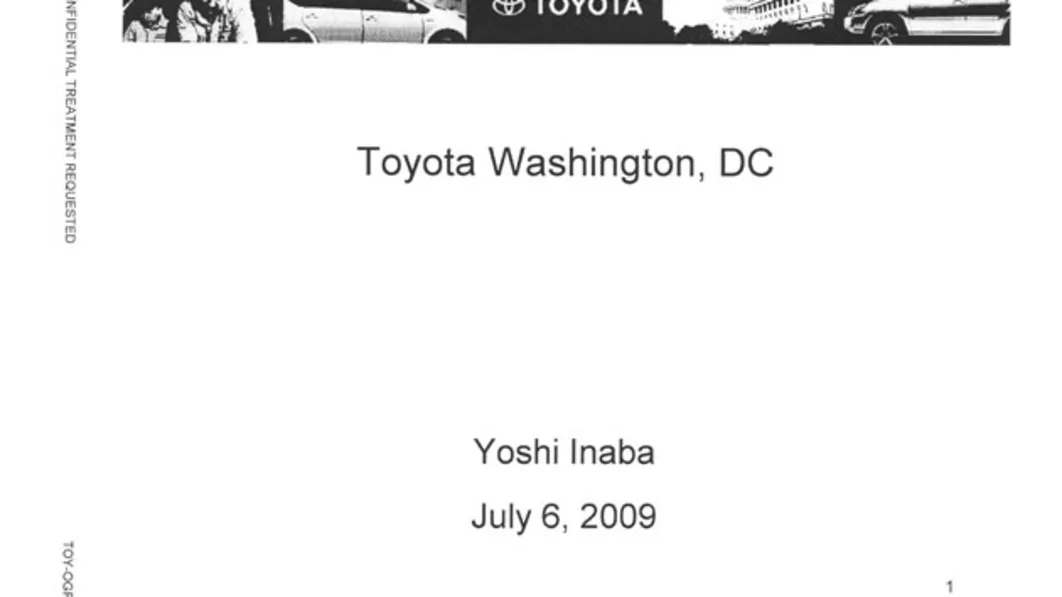 Toyota Recall Document