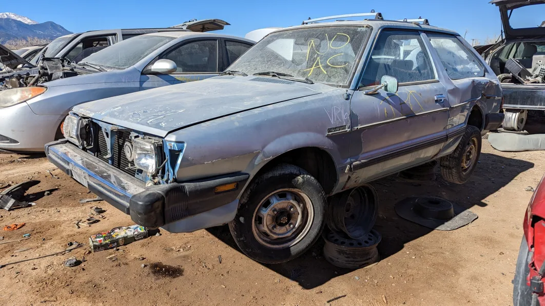 47 - 1981 Subaru Leone hatchback in Colorado junkyard - photo by Murilee Martin