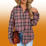 Slip on this 'cute flannel' for a dose of 'rich mom' energy — it's $17 and comes by Xmas