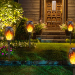 The 'festive' solar torch lights to make your garden glow are on sale for 40% off