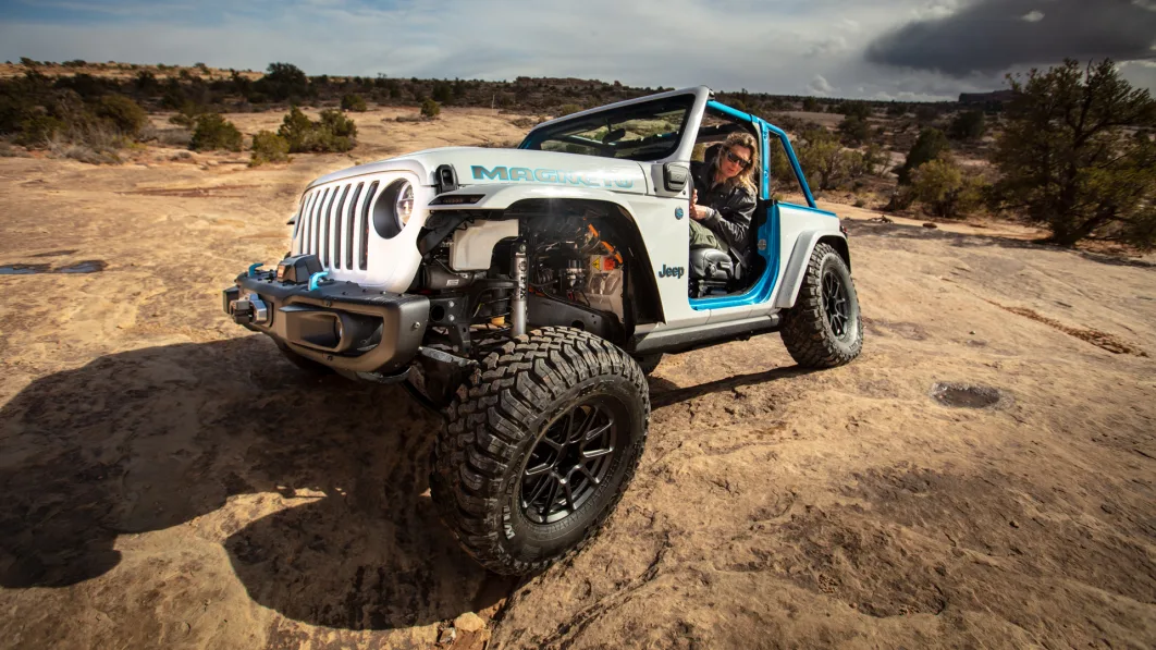 Jeep Magneto BEV gnarly wheel travel