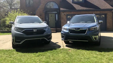 <h6><u>2019 Subaru Forester and 2020 Honda CR-V Hybrid car seat comparison</u></h6>