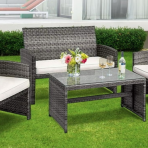 This 4-piece rattan patio set will make your neighbors jealous — get it for $190 at Walmart (that's over 50% off)