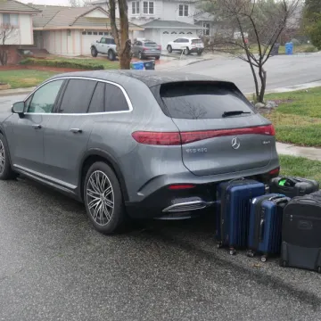 Mercedes-Benz EQS SUV Luggage Test: How much space behind the third row?
