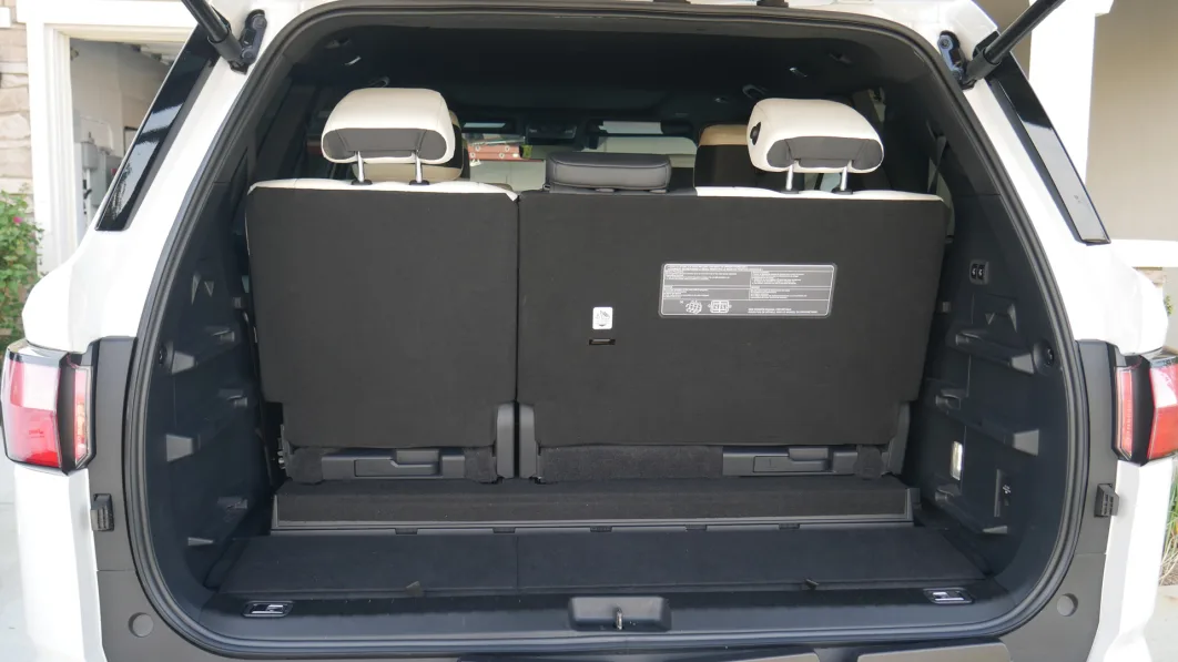 2023 Toyota Sequoia cargo with seat up and back