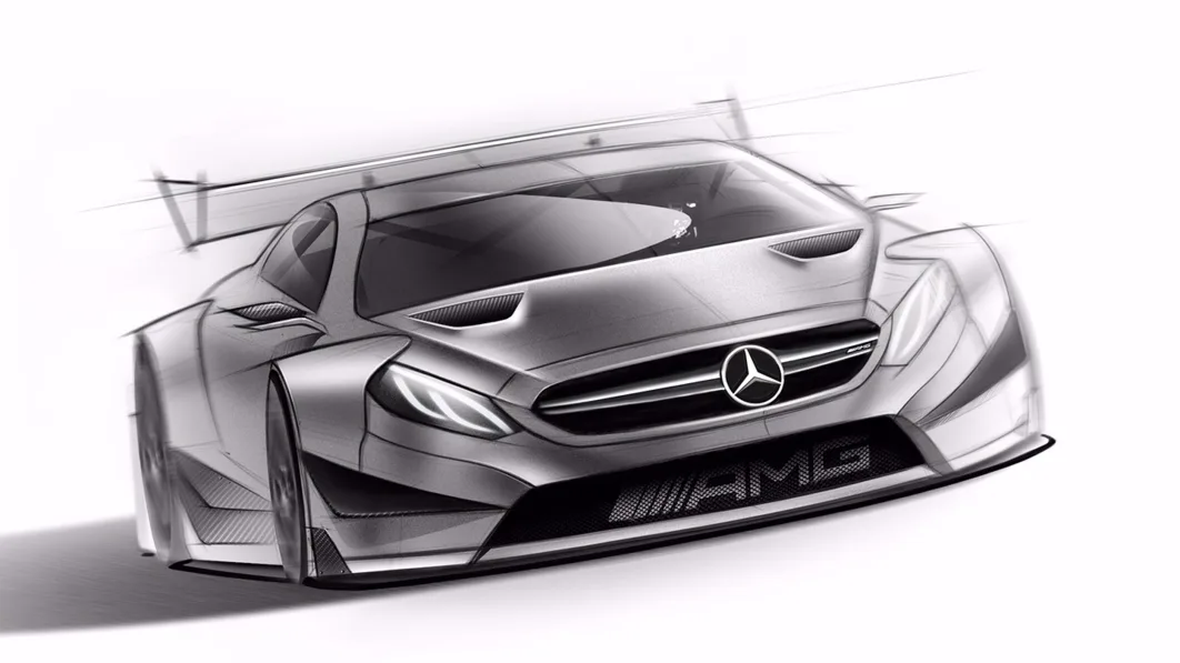 The 2016 Mercedes-AMG DTM entry based on the C 63 Coupe, front three-quarter view.