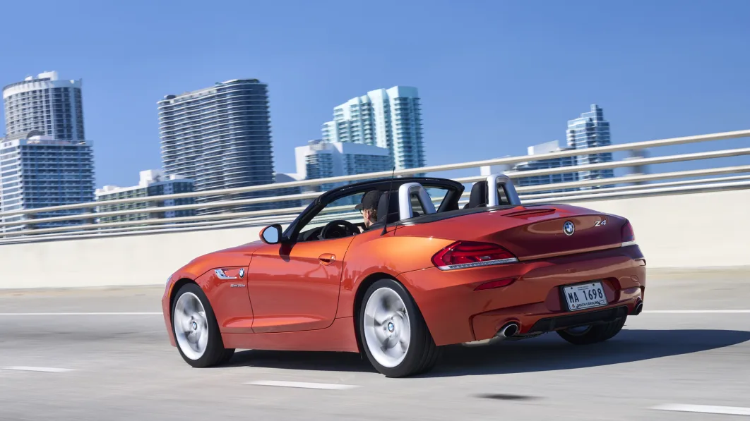 BMW Z4 sDrive35is action rear three quarter