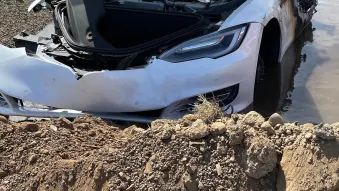 Tesla Model S catches fire after three weeks in a junkyard