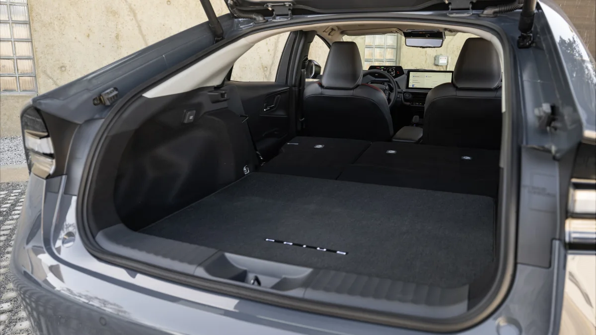 2023 Toyota Prius Prime trunk seats down