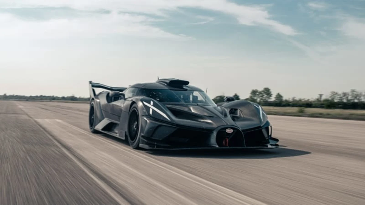 Watch (and listen to!) the Bugatti Bolide go flat-out on an airstrip