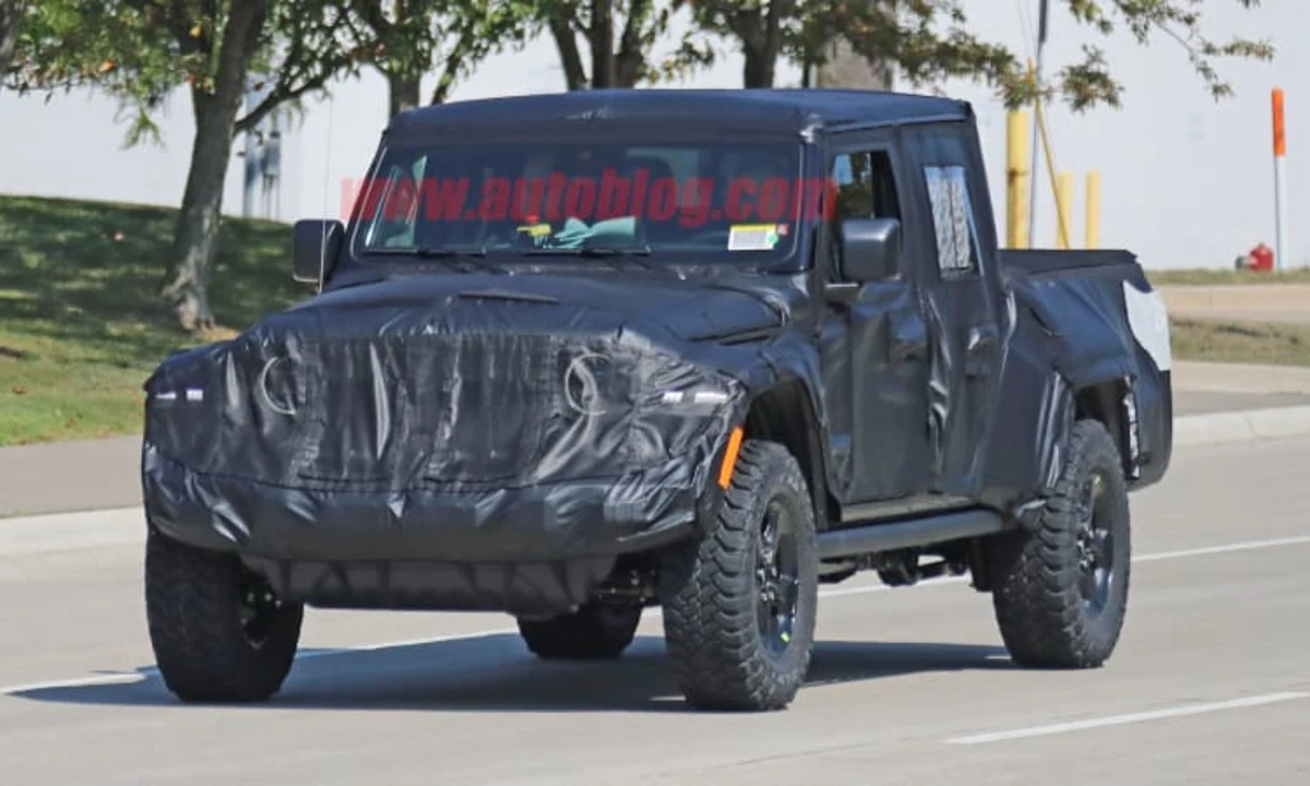 A tough-looking Rubicon trim is spied on the Jeep Wrangler Scrambler -  Autoblog