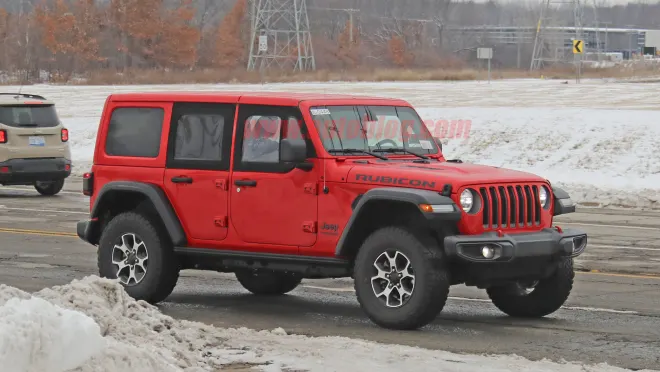 Jeep Wrangler test vehicle spied with half doors - Autoblog