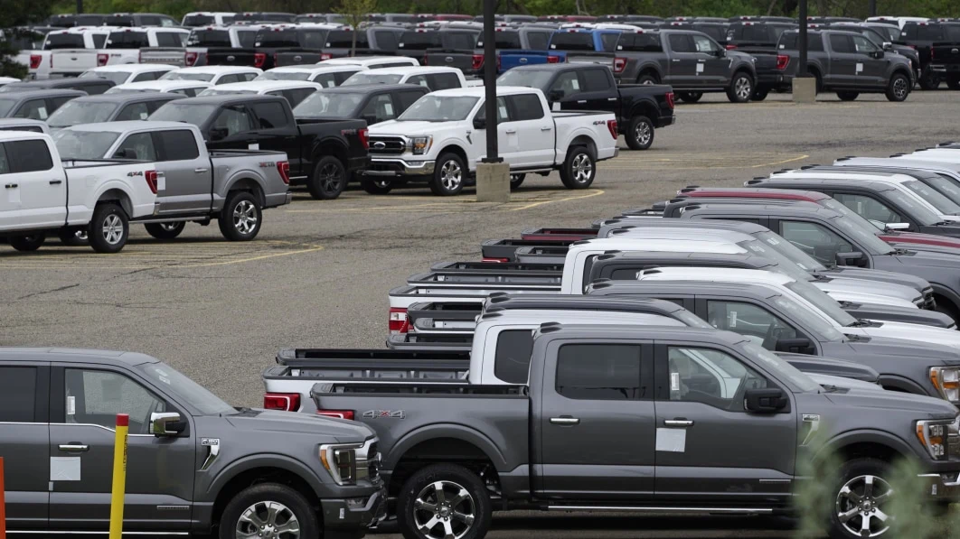 Ford parks thousands of unfinished trucks at idle Kentucky Speedway