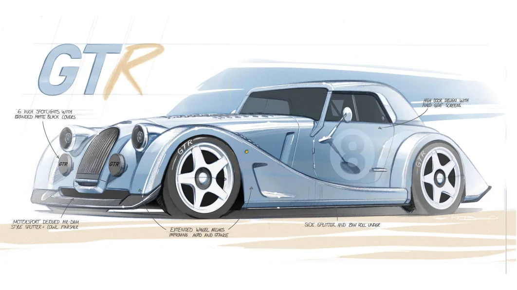 Morgan Plus 8 GTR design sketch