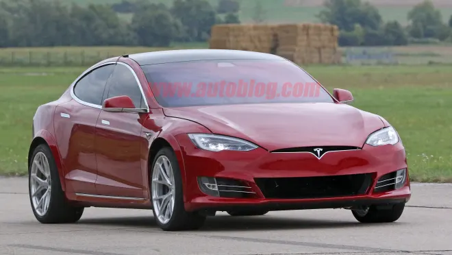 Model S spied prepping for Nurburgring lap attempt - Autoblog