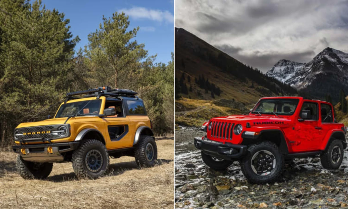 Ford Bronco vs Jeep Wrangler | Specs comparison with photos - Autoblog